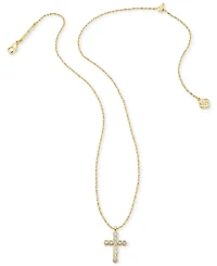 Kendra Scott 14k Gold-Plated Crystal Cross 19" Pendant Necklace