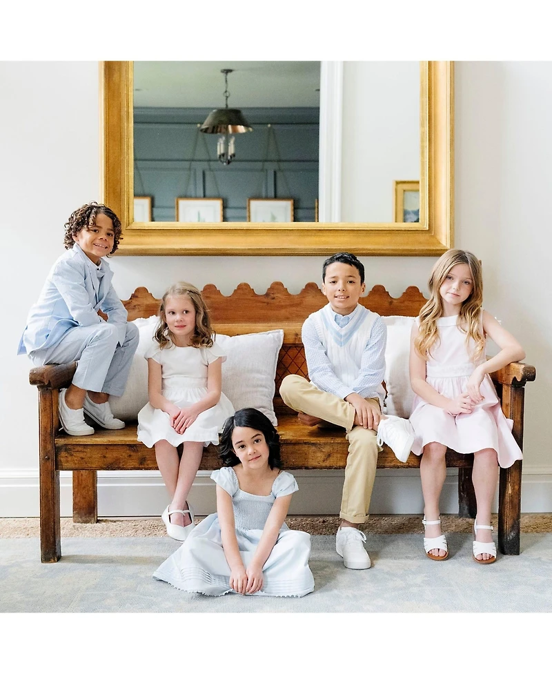 Hope & Henry Big Girls Heirloom Tulip Sleeve Swiss Dot Party Dress