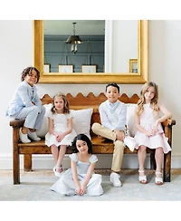 Hope & Henry Big Girls Heirloom Tulip Sleeve Swiss Dot Party Dress