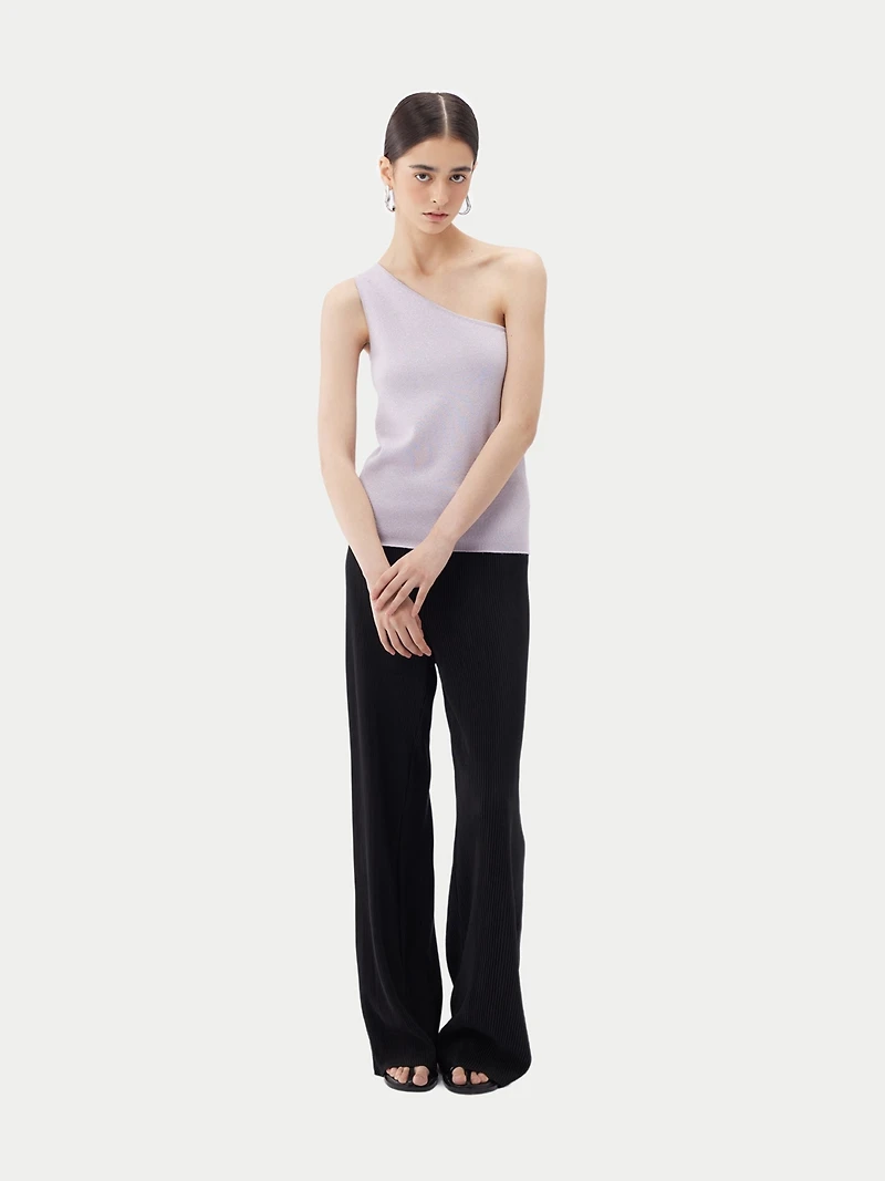 Gobi Cashmere Women's Silk Sleeveless Asymmetric Top