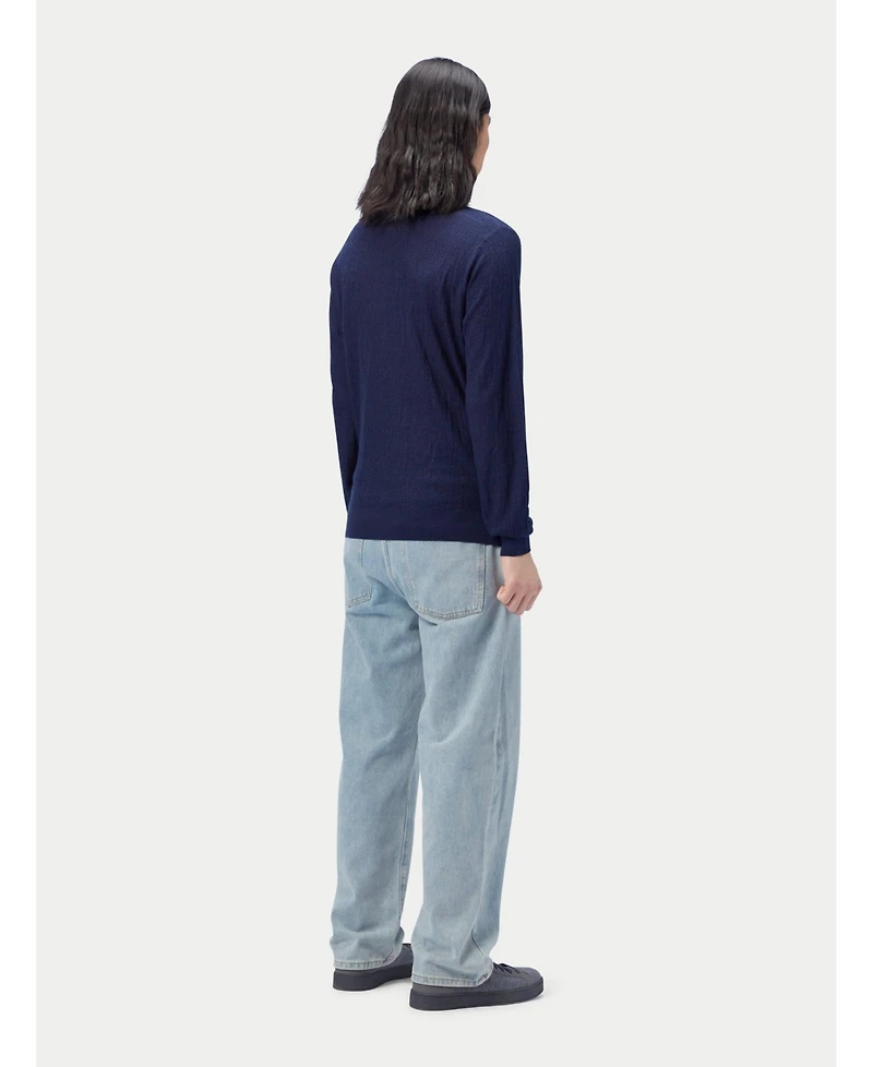 Gobi Cashmere Men's Lightweight Silk Textured Sweater