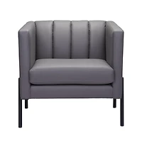 Faux Leather Club Chair for Stylish Living Room or Office Seating