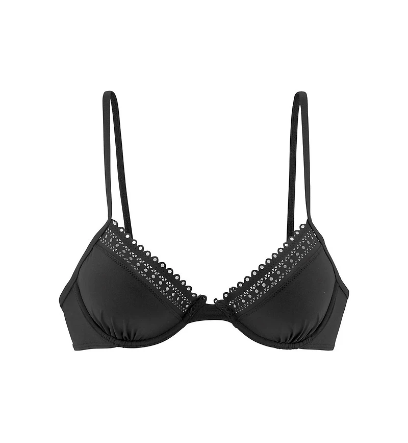 Lascana Women's Underwire Lace Trim Bikini Swimsuit Top Bra Sizing