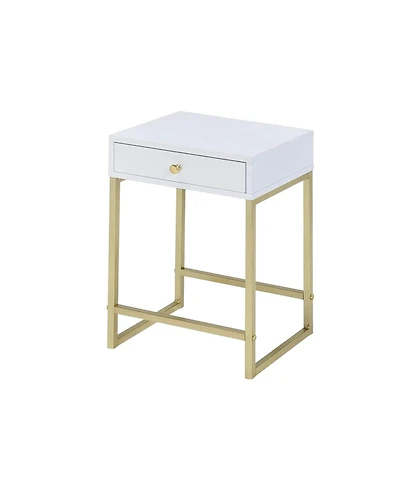 Solid Wood End Table with Drawer – Perfect Side Table for Living Room or Office