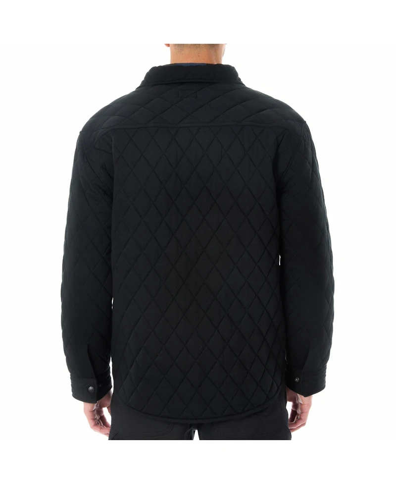 Smith's Workwear Men's Snap Closure Diamond Quilted Knit Shirt-Jac