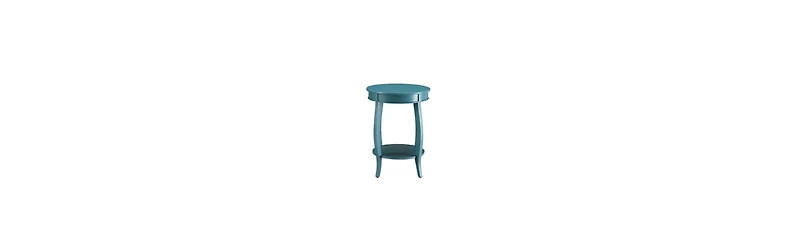 Round Solid Wood End Table with Shelf – Classic Design and Extra Storage