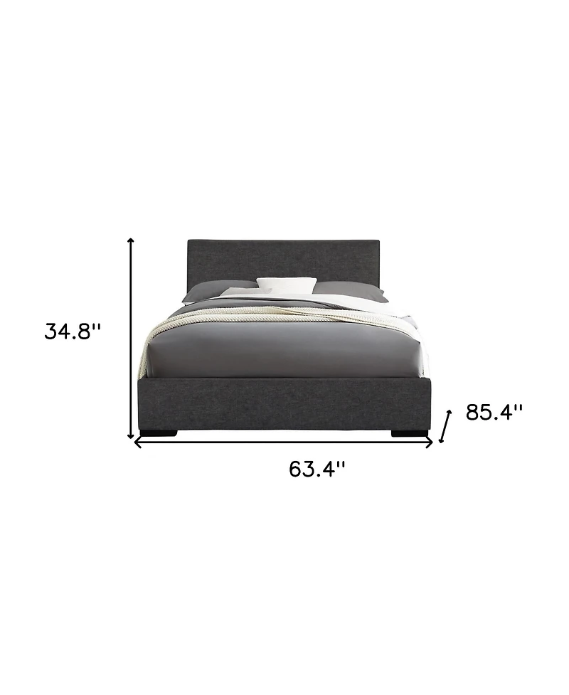 Polyester Blend Upholstered Bed Frame – Sturdy Manufactured Wood Design