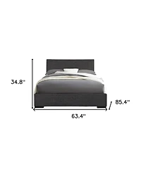 Polyester Blend Upholstered Bed Frame – Sturdy Manufactured Wood Design