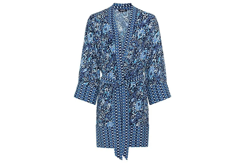 Olsen Women's Ikat Print Kimono Robe