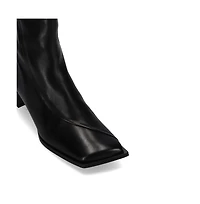 Chantal Black Leather Ankle Boots