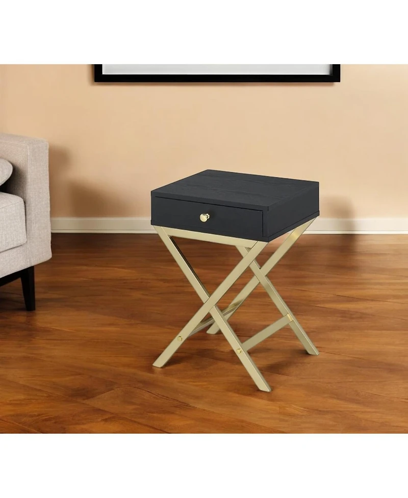 Solid Wood End Table with Drawer – Stylish and Functional Living Room Furniture
