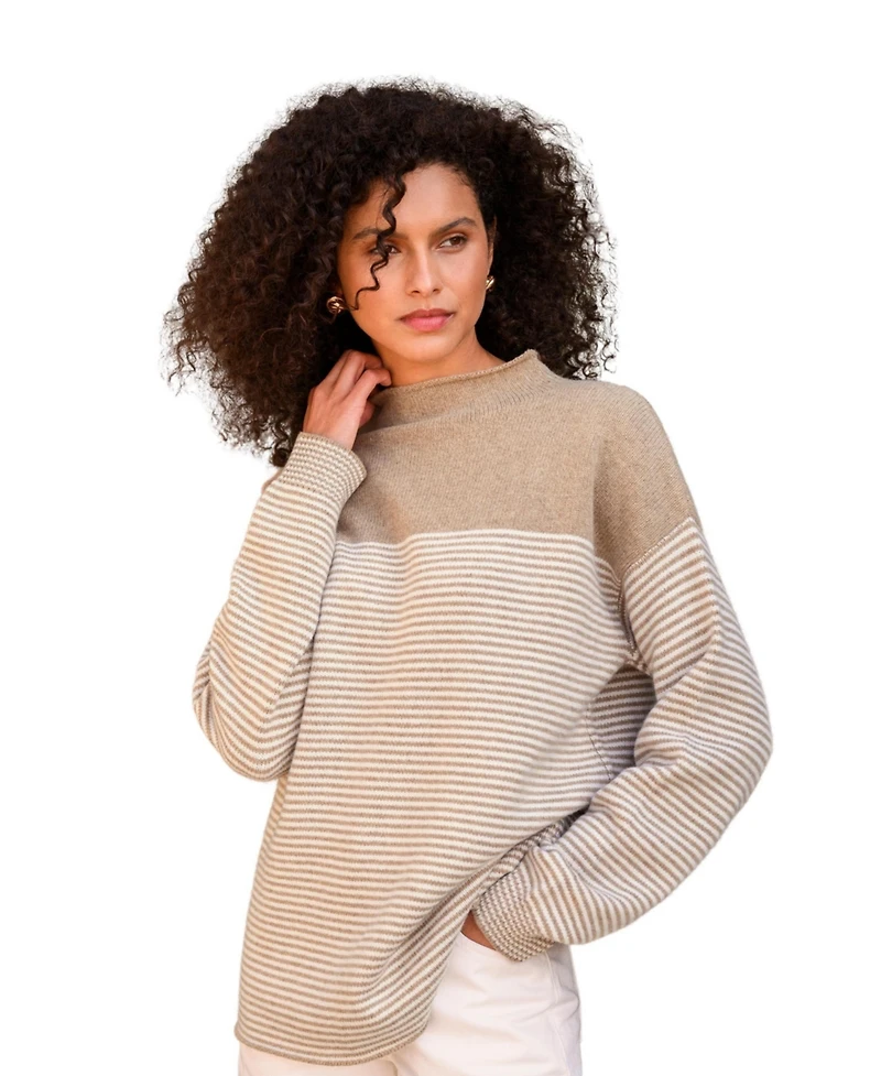 Celtic & Co. Women's Felted Funnel Neck Sweater