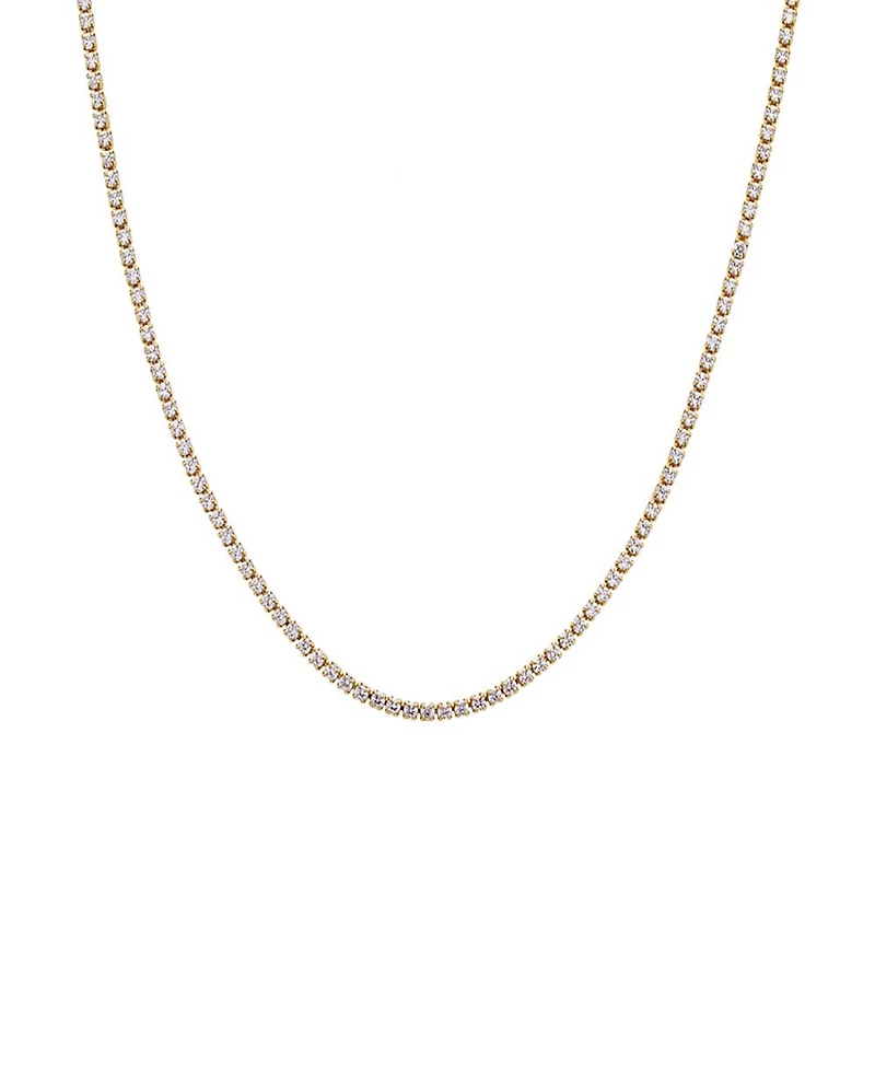 By Adina Eden Classic Thin Tennis Necklace