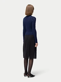 Gobi Cashmere Women's Hidden Button-Front Silk Cardigan