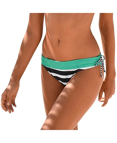 Lascana Women's Striped Classic Bikini Swimsuit Bottom
