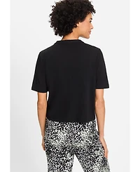 Olsen Women's Short Sleeve Cropped Cardigan