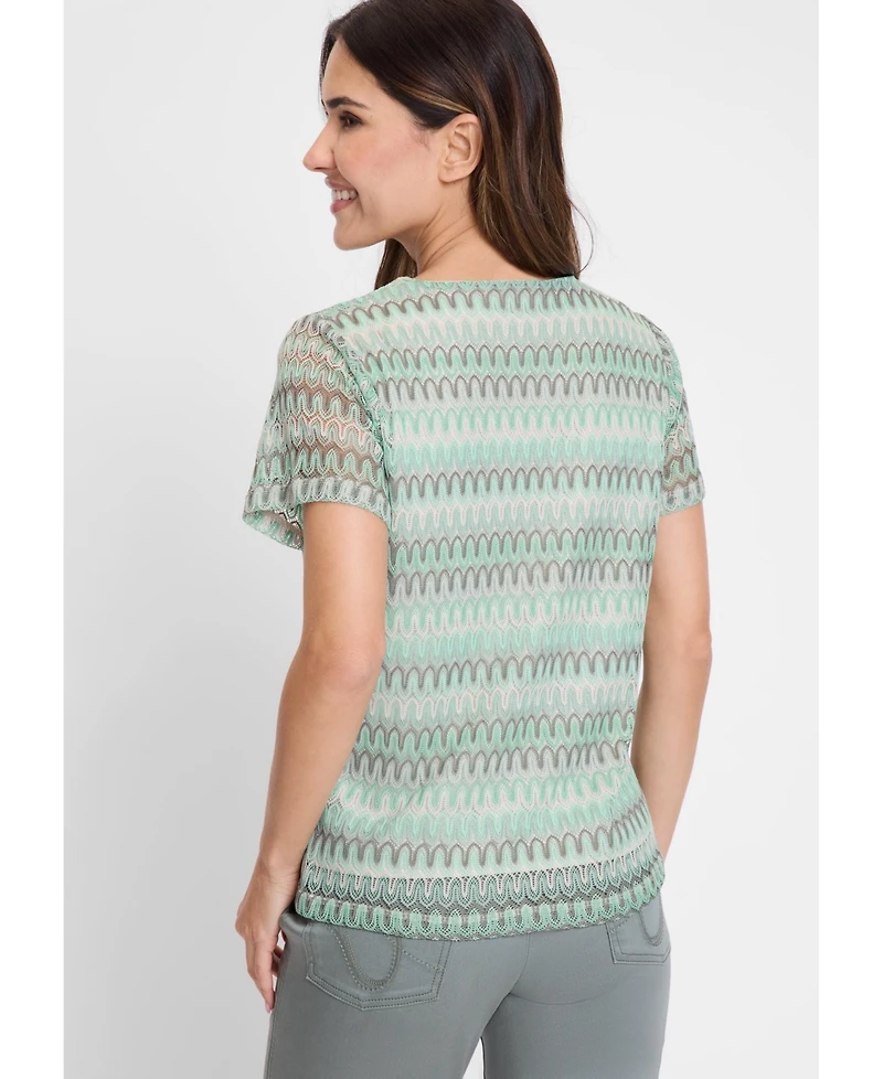 Olsen Women's Vibrant Lace T-Shirt