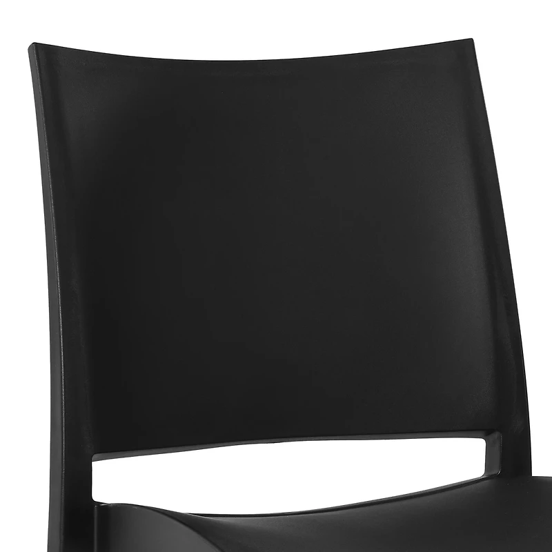 Modern Stackable Resin Plastic Patio Dining Chair (Set of