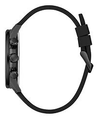 Guess Men's Multi-Function Black Silicone Watch, 44mm