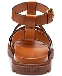 Coach Women's Sculpted C Leather Fisherman Sandals