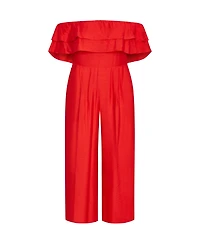 City Chic Plus Poppy Jumpsuit