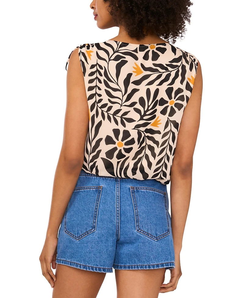 1.state Women's Tie Shoulder Tank Blouse