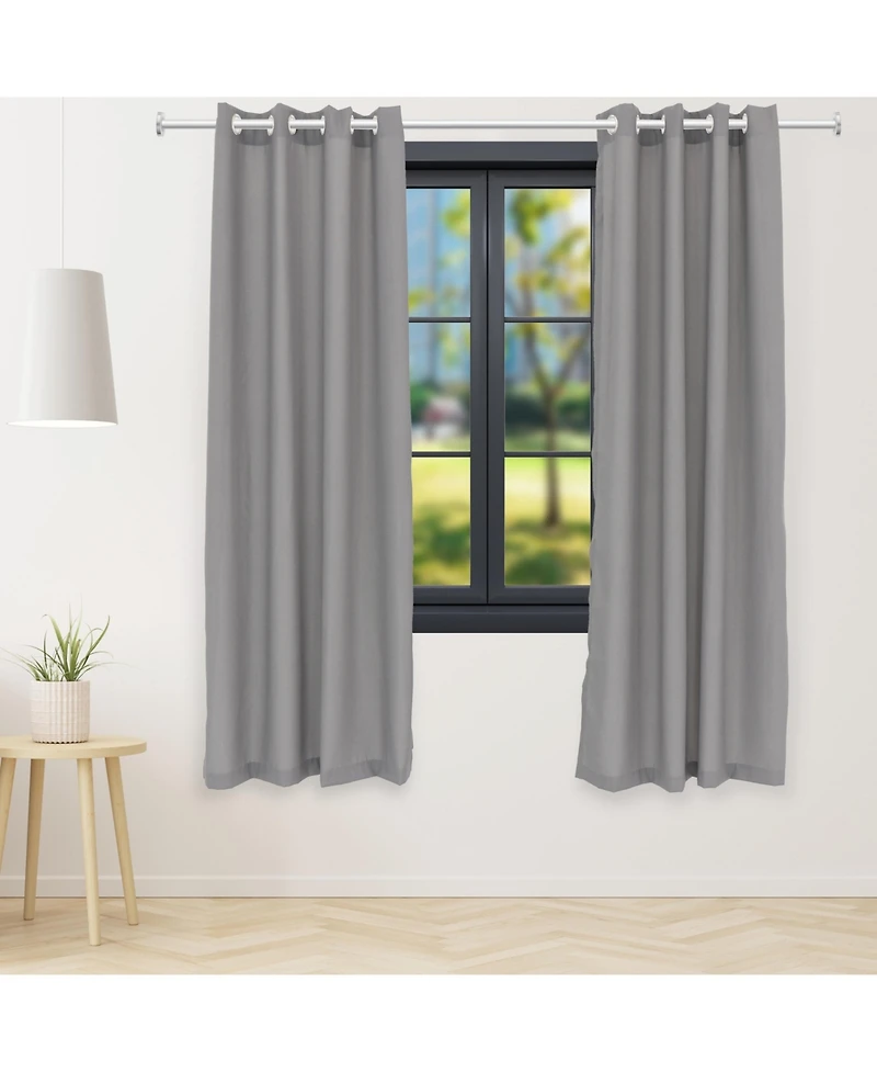 Simple Styles Indoor/Outdoor Curtain Panels with Grommet Tops