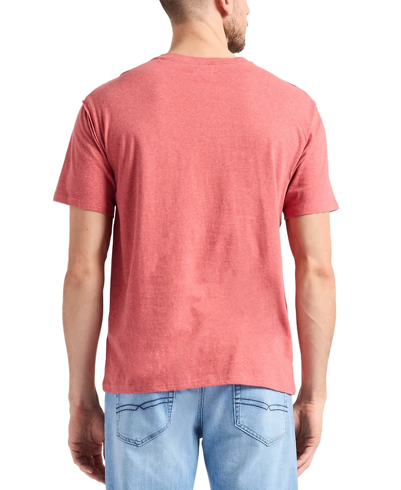 Men's Kitform Short Sleeve Speckled Jersey Henley