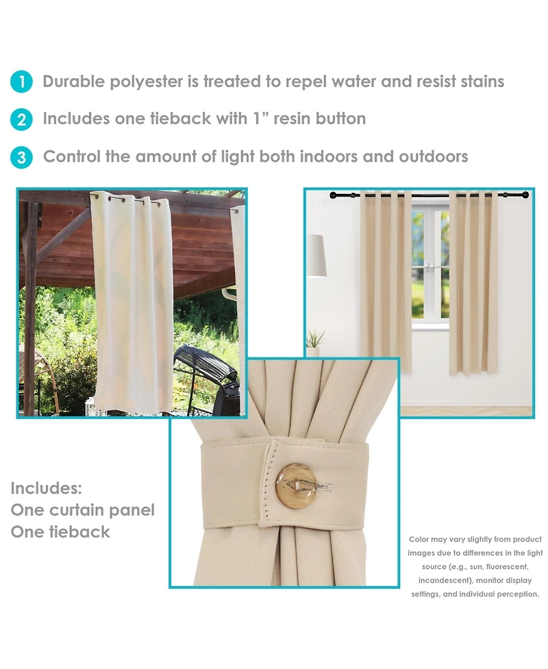 Room-Darkening Curtain Panel with Grommet Top - 52 x in