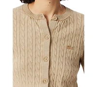 Lacoste Usa Women's Cotton Button-Front Cardigan