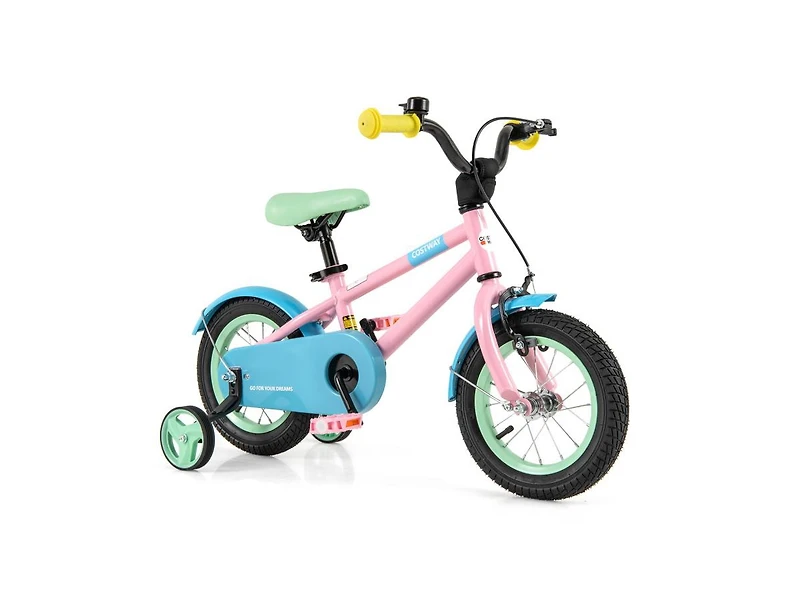 12-Inch Kids Bike with Adjustable Handlebar and Saddle, Lightweight Desig