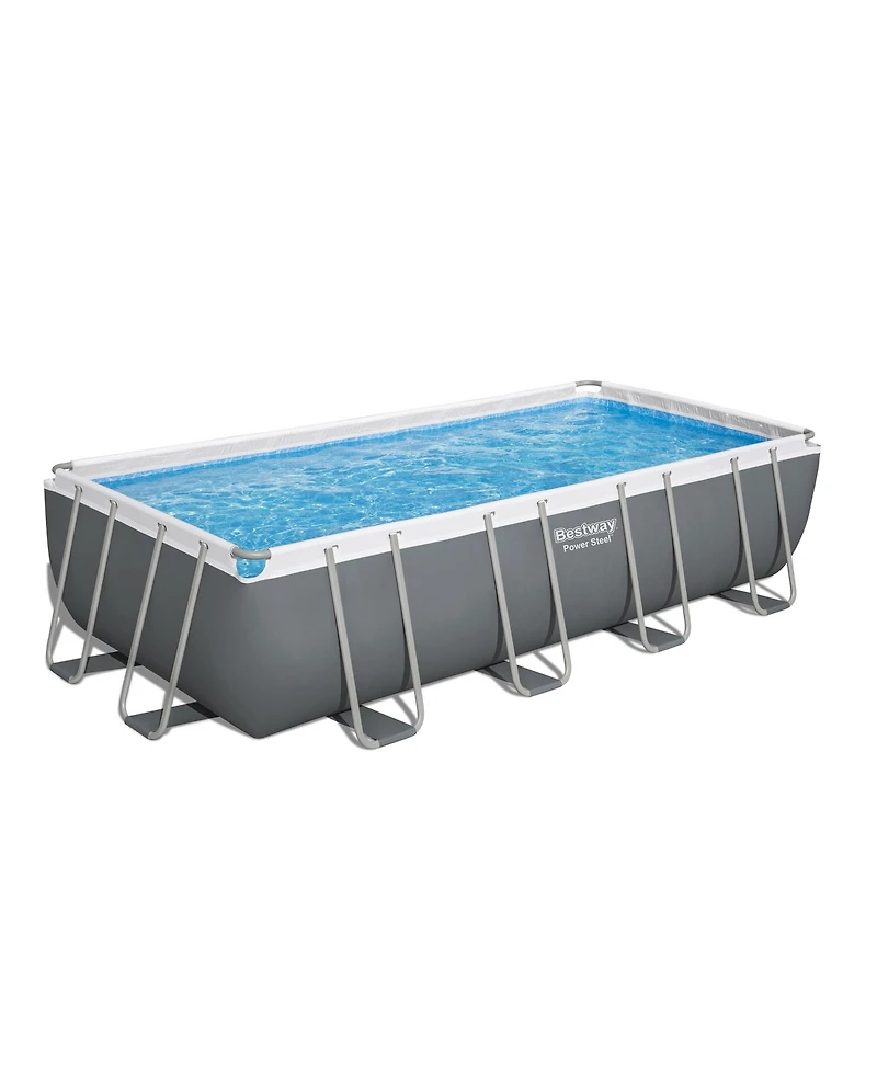 Bestway Power Steel 18' x 9' x 48" Rectangular Above Ground Swimming Pool Set