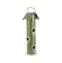 Outdoor Patio Garden 6-Perch Metal Tube Bird Feeder