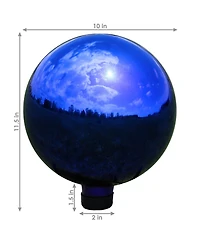 Indoor/Outdoor Reflective Mirrored Surface Garden Gazing Globe Ball with Stemmed Bottom and Rubber Cap