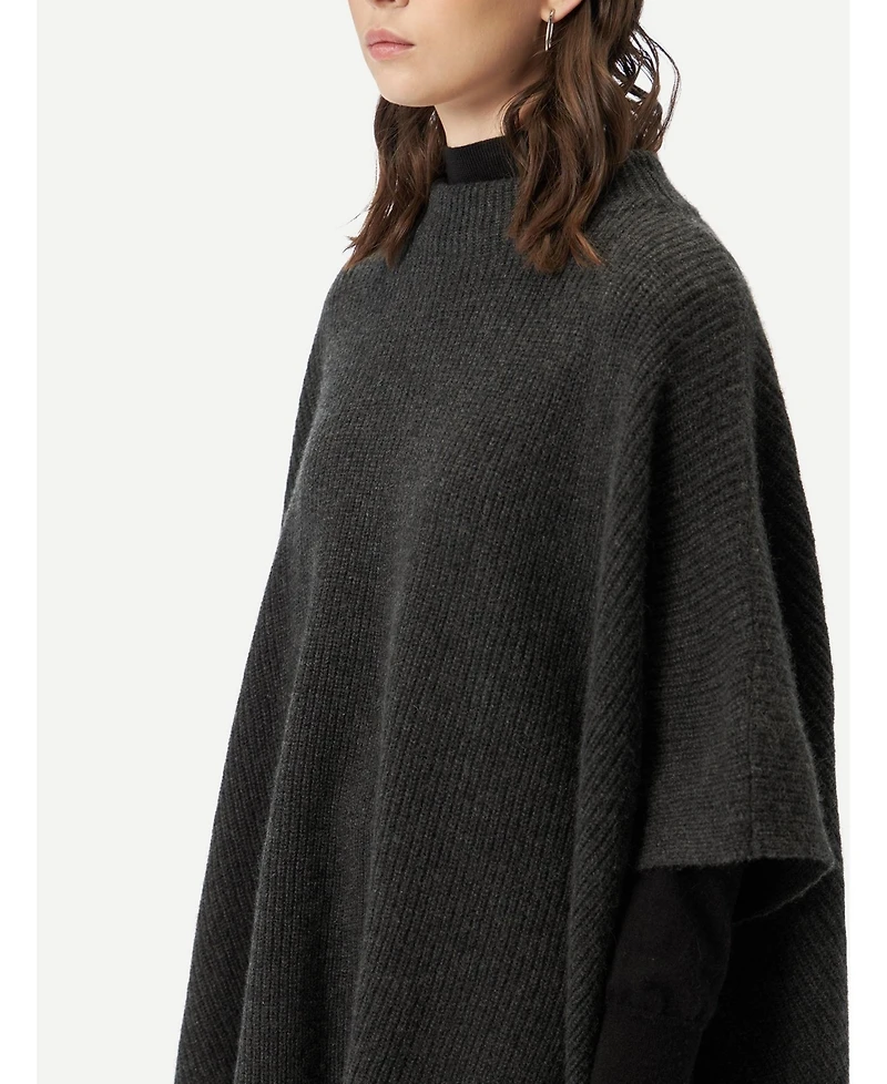 Gobi Cashmere Women's Rib-Knit Cashmere Poncho