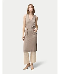 Gobi Cashmere Women's V-neck Silk Cashmere Dress