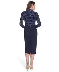 Tommy Hilfiger Women's Dot-Print Long-Sleeve Knit Blouse
