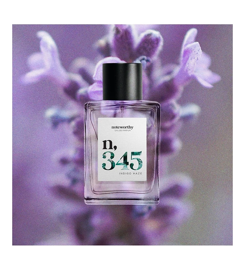 Noteworthy n,345 Eau De Parfum | Indigo Haze | Citrus, Lavender, Patchouli Fragrance