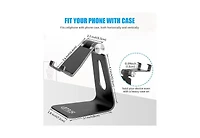 Urmust Adjustable Aluminum Phone Stand & Dock for Desk | Fits iPhone 5SE-15 Pro/Max/Xr/Xs