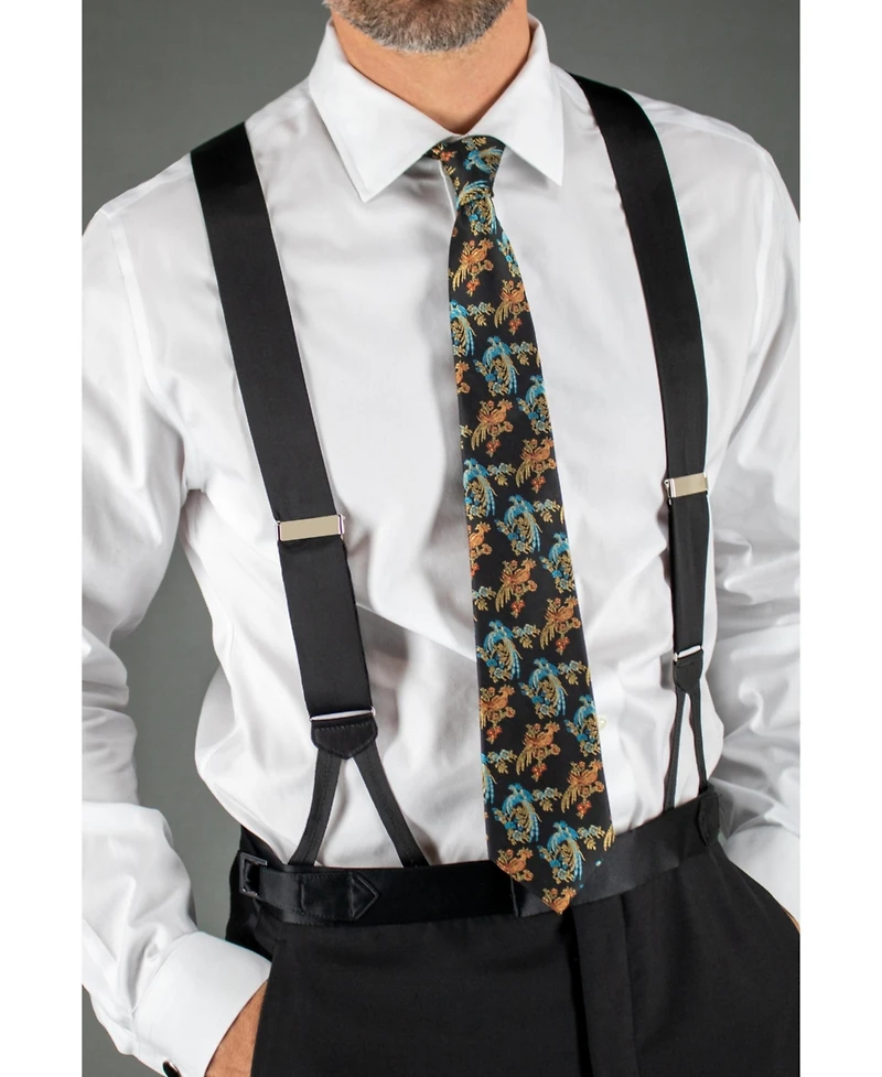 Trafalgar Men's Sutton Solid Silk Formal End Suspenders