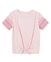 Lands' End Girls Short Sleeve Knotted Tee