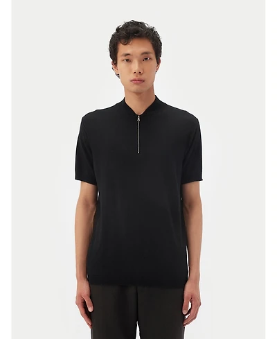 Gobi Cashmere Men's Silk Cashmere Zip T-Shirt