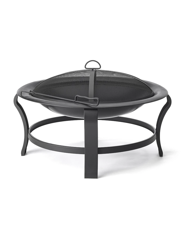 Steel Round Wood Burning Fire Pit for Outdoor Gatherings