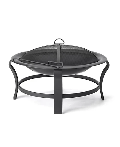 Steel Round Wood Burning Fire Pit for Outdoor Gatherings