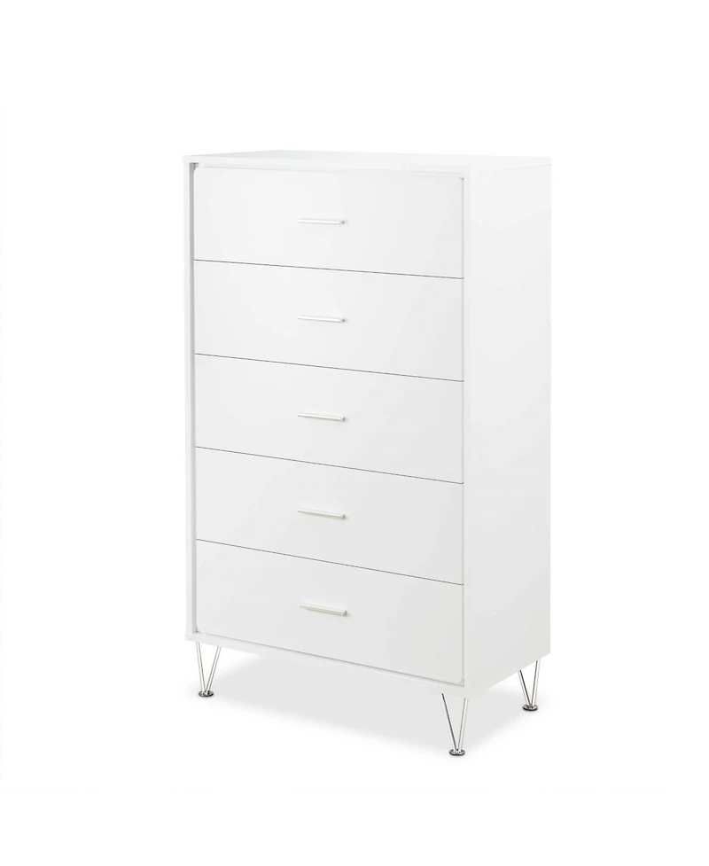 Five-Drawer Dresser for Bedroom Storage and Organization