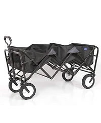 Mac Sports Xtender 52" Extra Long Collapsible Utility Storage Wagon Cart, Black