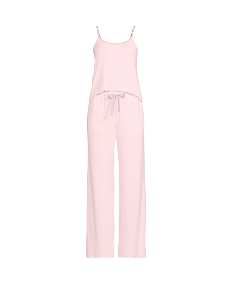 Lands' End Women's Pointelle 2 Piece Pajama Set