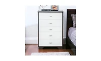 Sturdy Five-Drawer Chest for Closet Bedroom or Guest Room