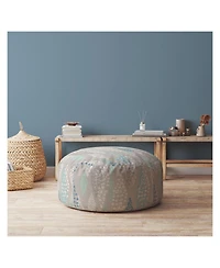 Canvas Round Polka Dots Pouf Cover for Living Room and Bedroom Decor