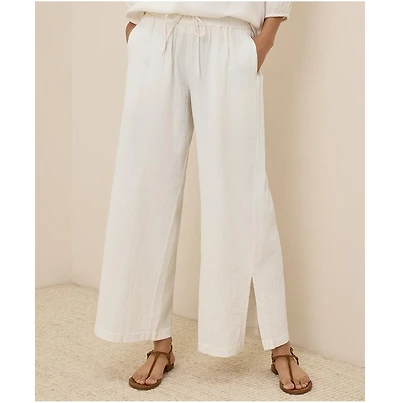 Pact Women's Organic Cotton Coastal Double Gauze Split Hem Pant